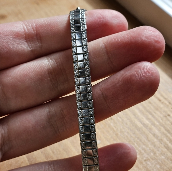 Hamilton Vtg Art Deco 14K White Gold And Diamond Accent Cocktail Watch - Picture 5 of 11